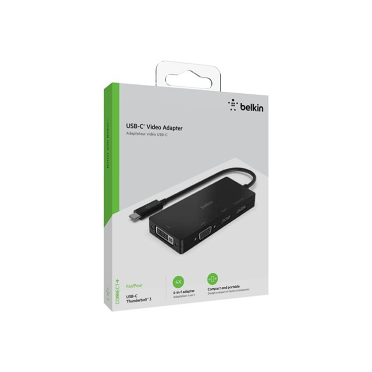 USB-C to VGA+Charge Adapter BLK 60W