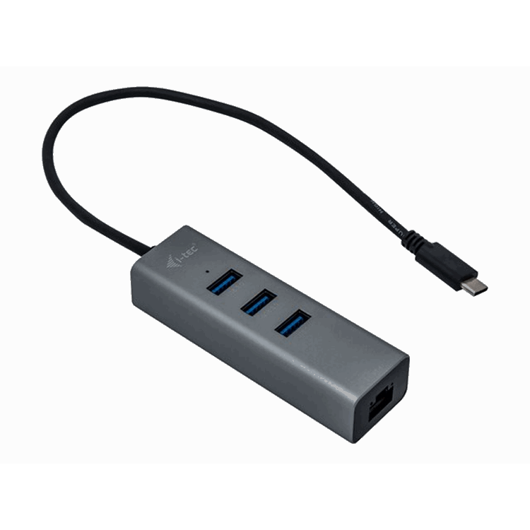 i-tec USB-C Metal HUB 3 + GLAN