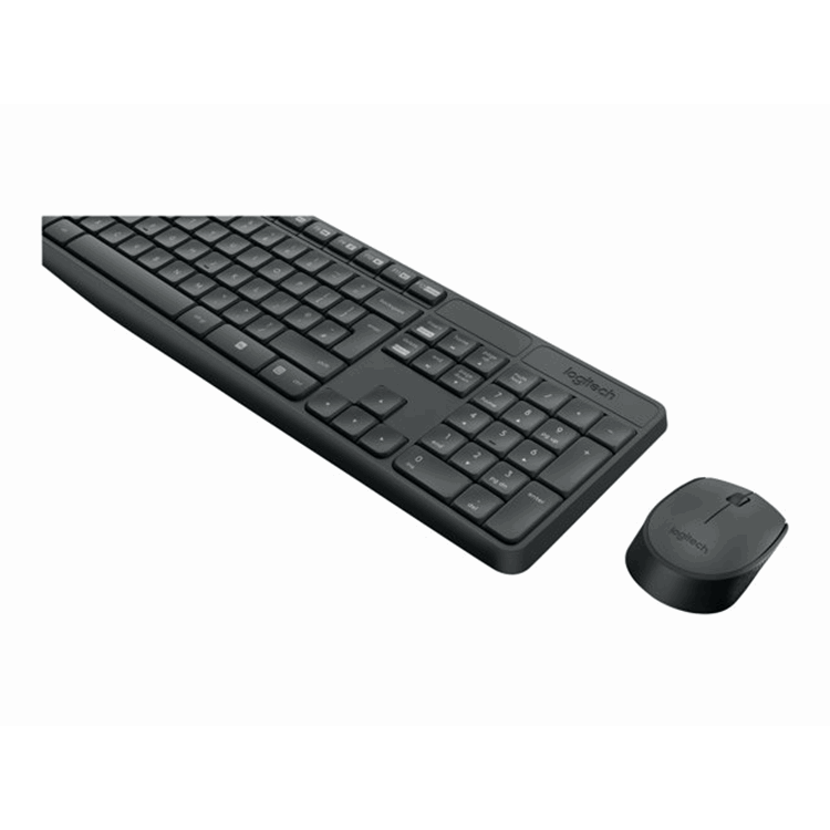 MK235 Wireless Keyboard and Mouse Combo-GREY-US INT''L-2.4GHZ-INTNL-(GREY KEYS GREY BTM)