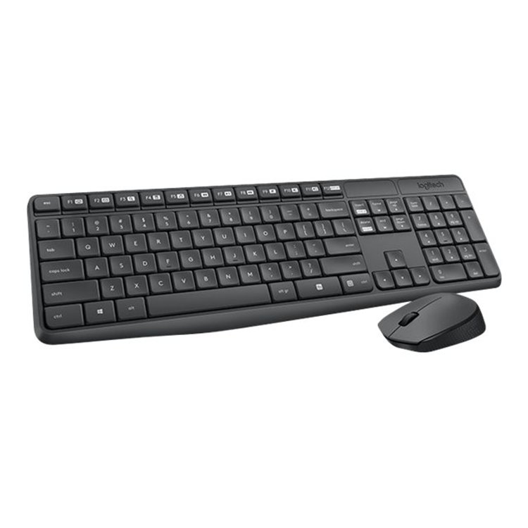 MK235 Wireless Keyboard and Mouse Combo-GREY-US INT''L-2.4GHZ-INTNL-(GREY KEYS GREY BTM)