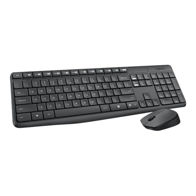 MK235 Wireless Keyboard and Mouse Combo-GREY-US INT''L-2.4GHZ-INTNL-(GREY KEYS GREY BTM)