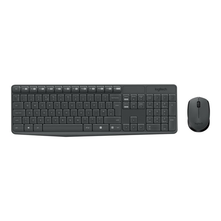MK235 Wireless Keyboard and Mouse Combo-GREY-US INT''L-2.4GHZ-INTNL-(GREY KEYS GREY BTM)