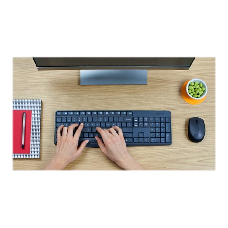 MK235 Wireless Keyboard and Mouse Combo-GREY-US INT''L-2.4GHZ-INTNL-(GREY KEYS GREY BTM)