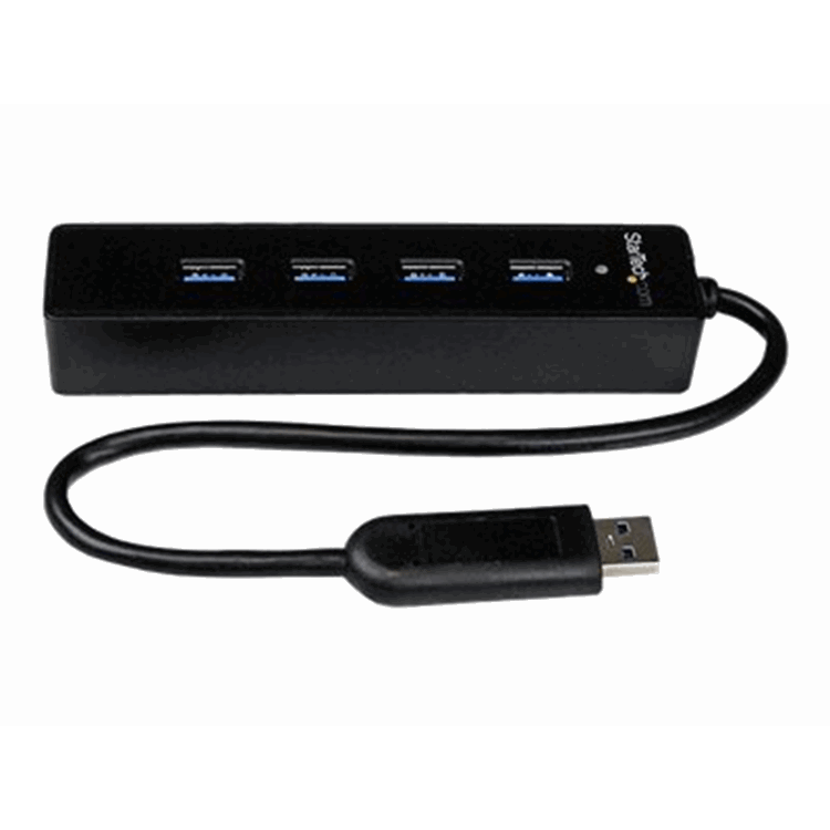 4 Port USB 3.0 Hub with Built-in Cable