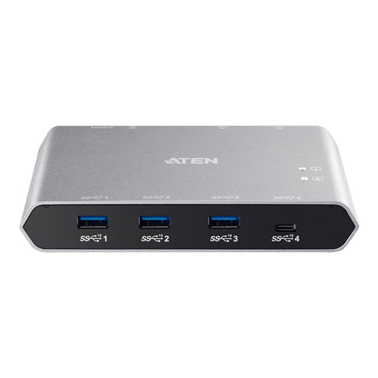 2 x 4-Port USB 3.0 Sharing Switch with Power Pass-through and File Sharing
