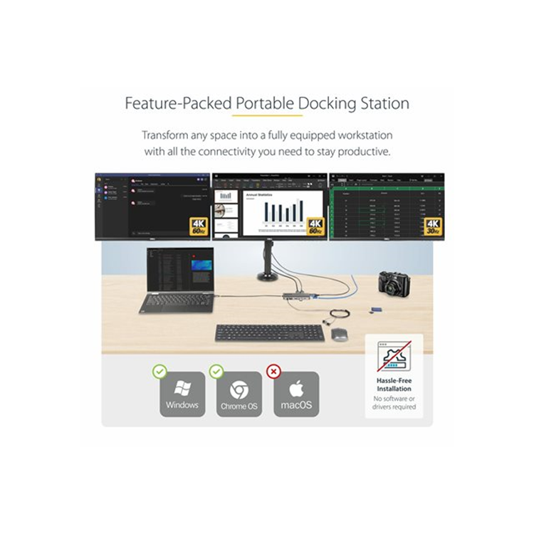 STARTECH USB-C Triple-Monitor Adapter