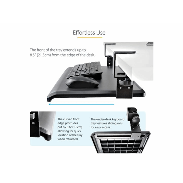 Under-Desk Keyboard Tray Adjustable