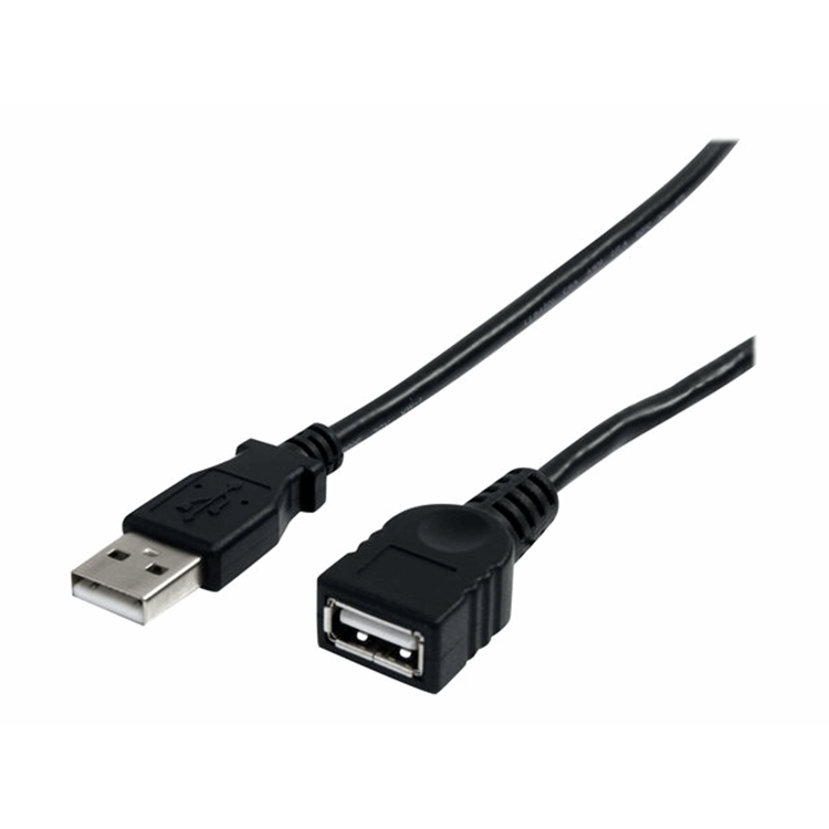 3FT BLACK USB 2.0 EXTENSION CABLE A