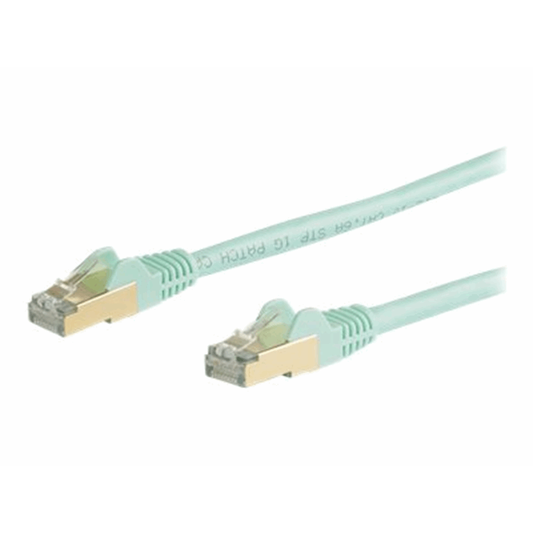 3m Aqua Cat6a Ethernet Cable - STP