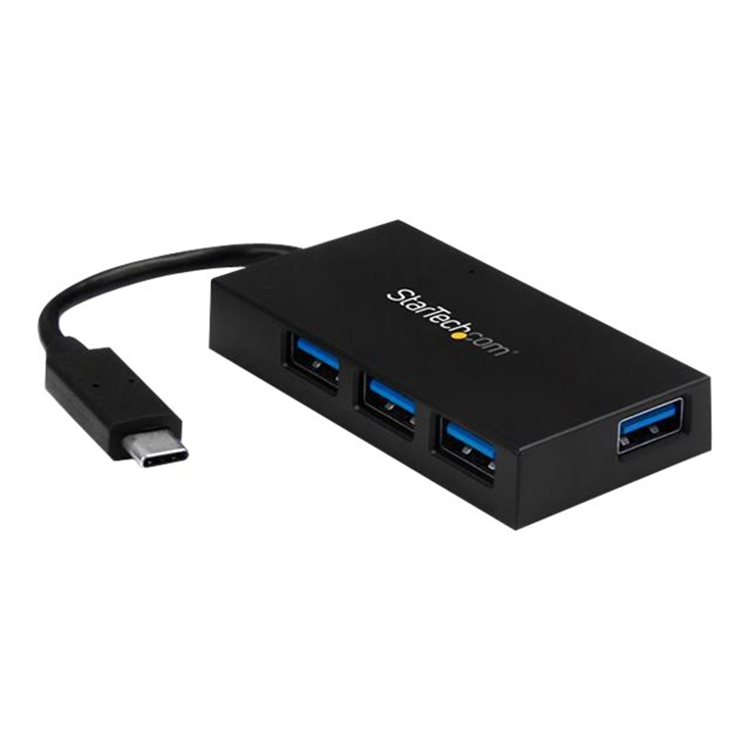4 Port USB C Hub - C to A - Power Adapt