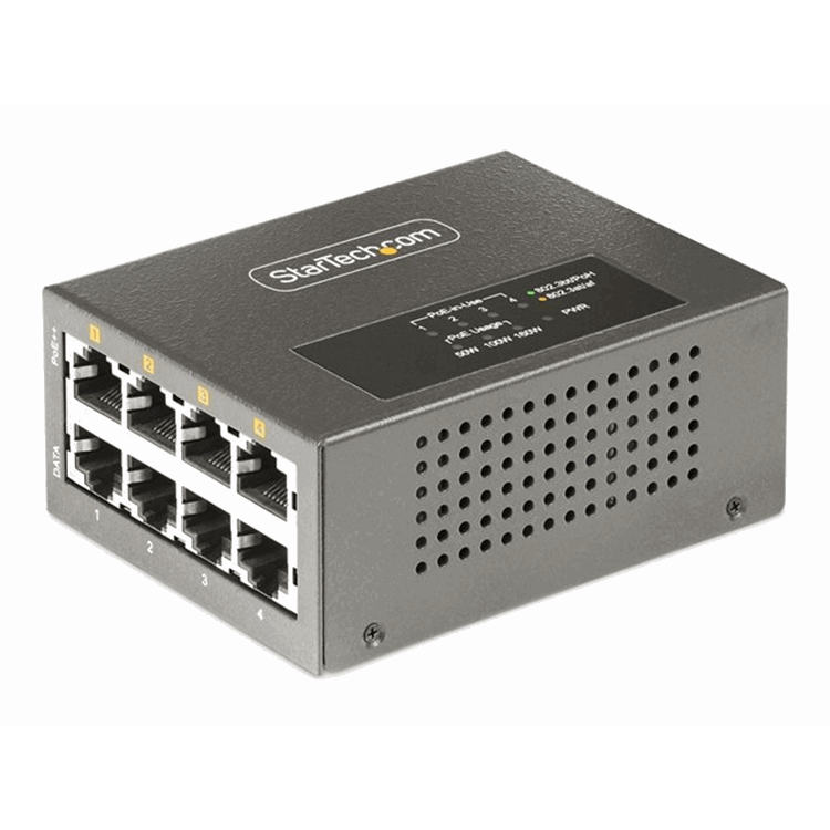 4-Port Multi-Gigabit PoE+/PoE++ Injector