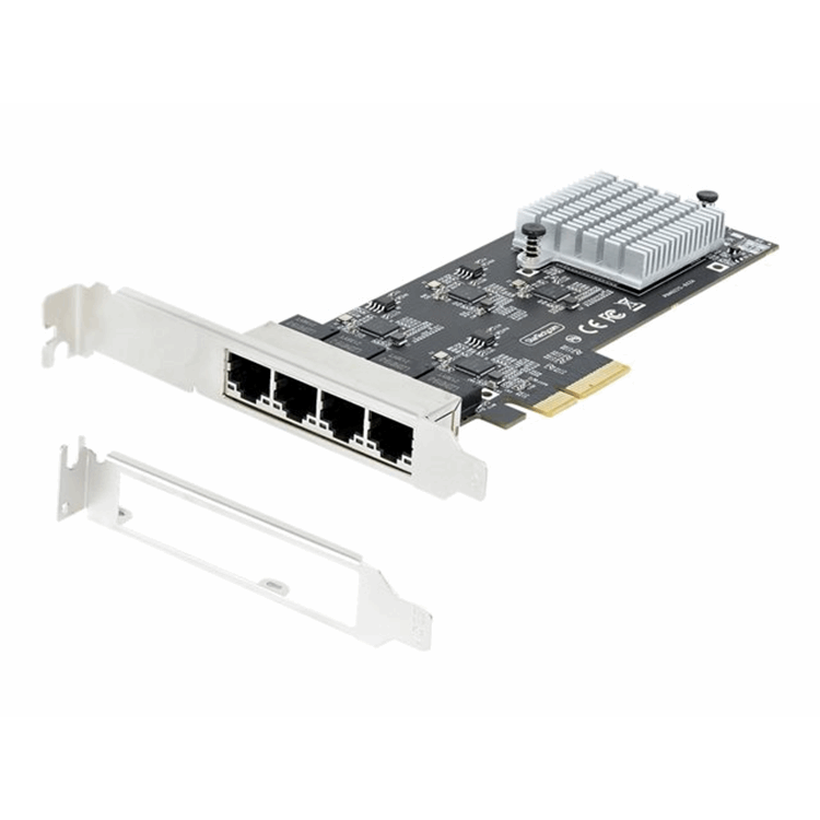 4-Port NBASE-T 2.5Gbps PCIe Network Card