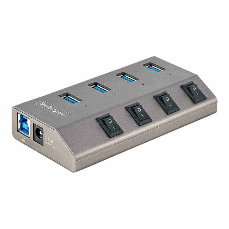 4-Port Self-Powered USB-C Hub 4x BC 1.2