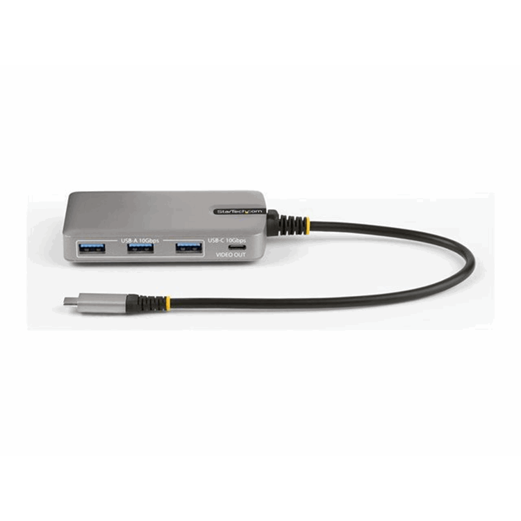 4-Port USB-C Hub with USB-C Video Output