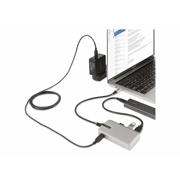 4-Port USB-C Hub with USB-C Video Output