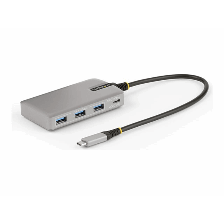 4-Port USB-C Hub with USB-C Video Output