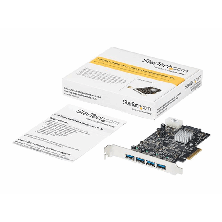 4-Port USB PCIe Card 3.1 Gen 2 - 2 Chips