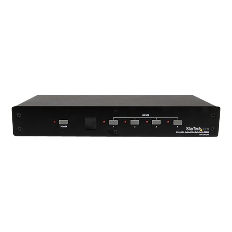 4 Port VGA Video Audio Switch with RS232