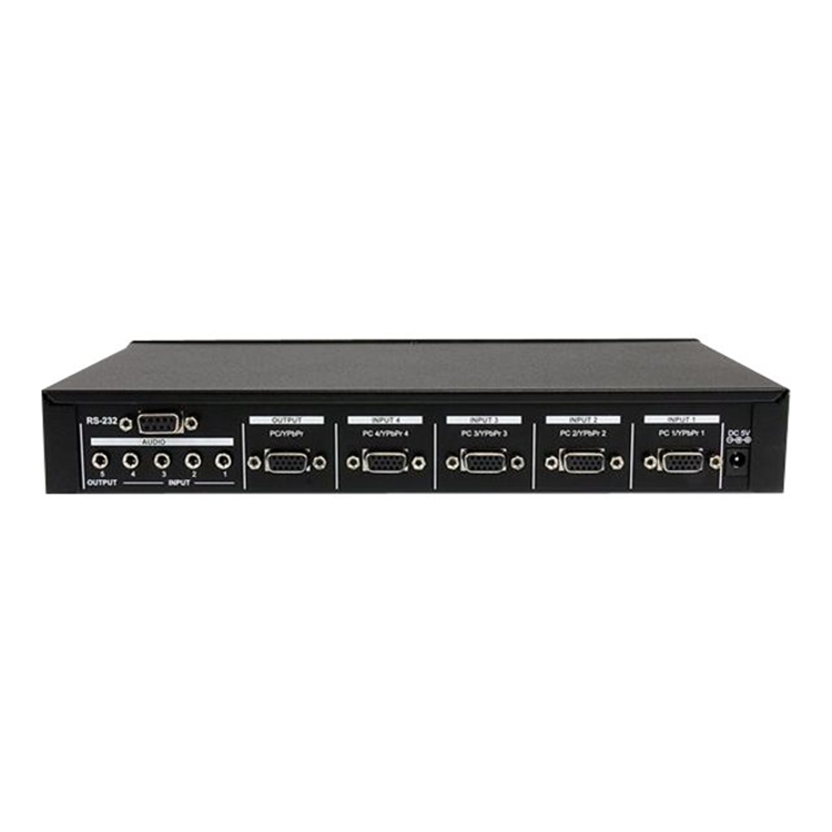 4 Port VGA Video Audio Switch with RS232