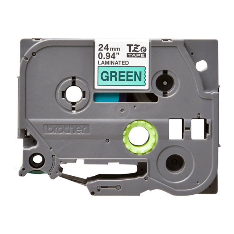 TZ-751 24mm - black on green - laminated (8m)