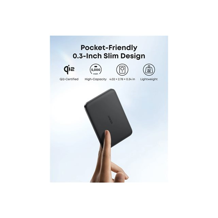 Anker Nano Magnetic Wireless Power Bank(5 000 mAh 15W) Black