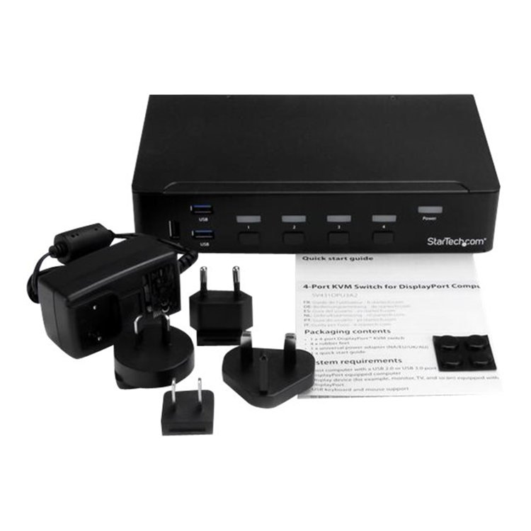 4-Port DisplayPort KVM - USB 3.0 - 4K 4-Port DisplayPort KVM - USB 3.0 - 4K