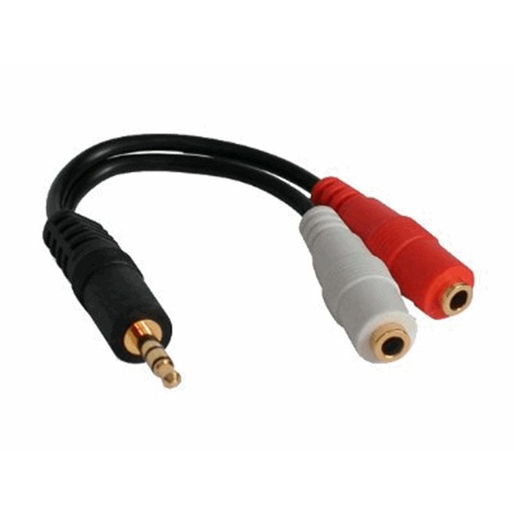 6" PC SPEAKER "Y" SPLITTER CABL 1X35MM M 6" PC SPEAKER "Y" SPLITTER CABL 1X35MM M