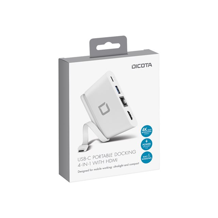 DICOTA USB-C Portable Docking 4-in-1