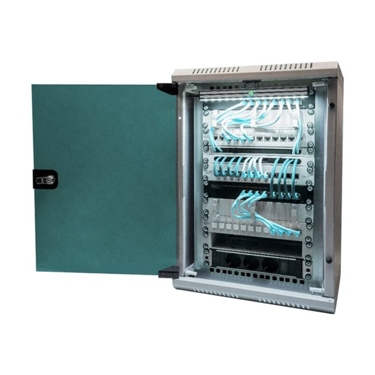 10" and 19" combi wall mounting cabinet