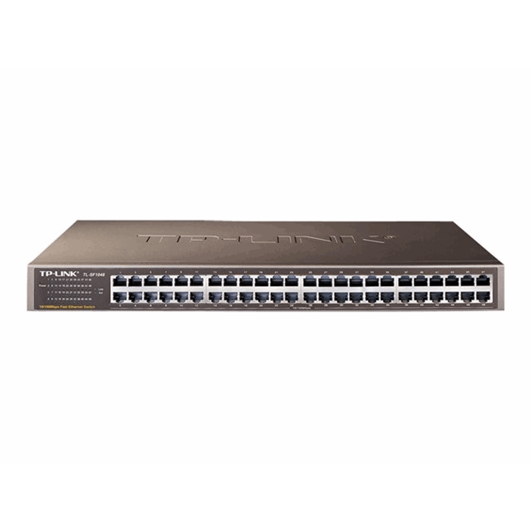 48-port 10/100M Switch. 48 10/100M RJ45ports. 1U 19-inch rack-mountable steel case