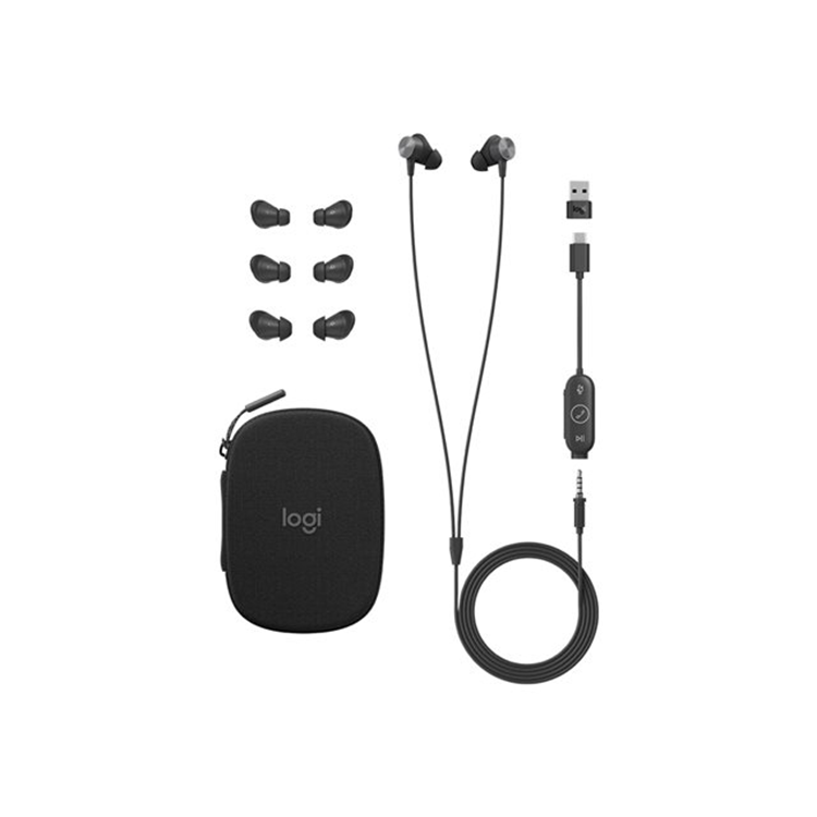 Logi Zone Wired Earbuds UC - GRAPHITE - Logi Zone Wired Earbuds UC - GRAPHITE -