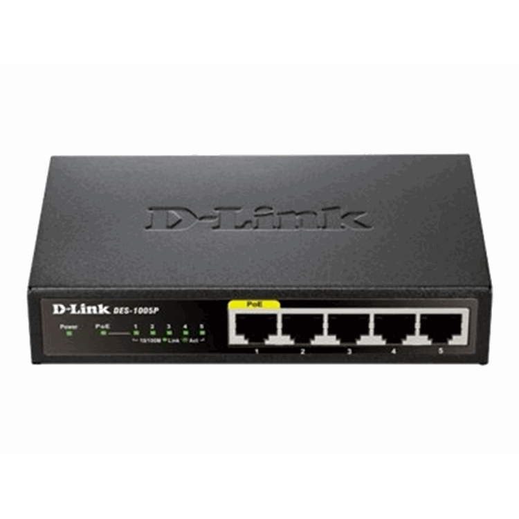 5-Port Fast Ethernet PoE Desktop Switch