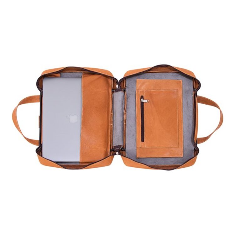 VIVA LAPTOP BAG 15.6IN BROWN - LEATHER