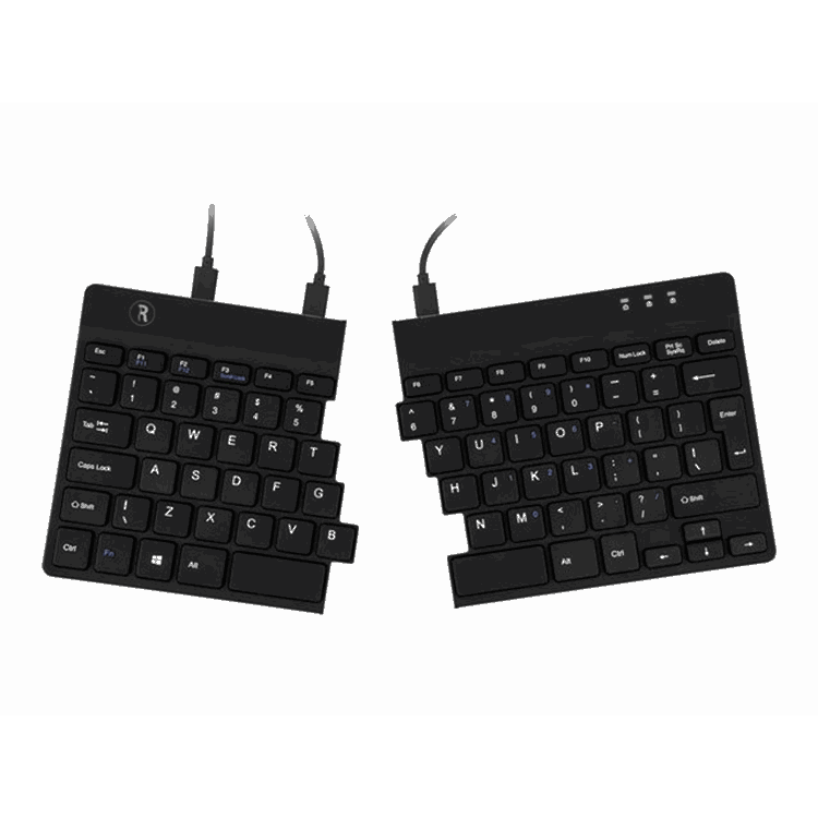 Split Ergonomisch Toetsenbord QWERTY(US) Zwart Bedraad