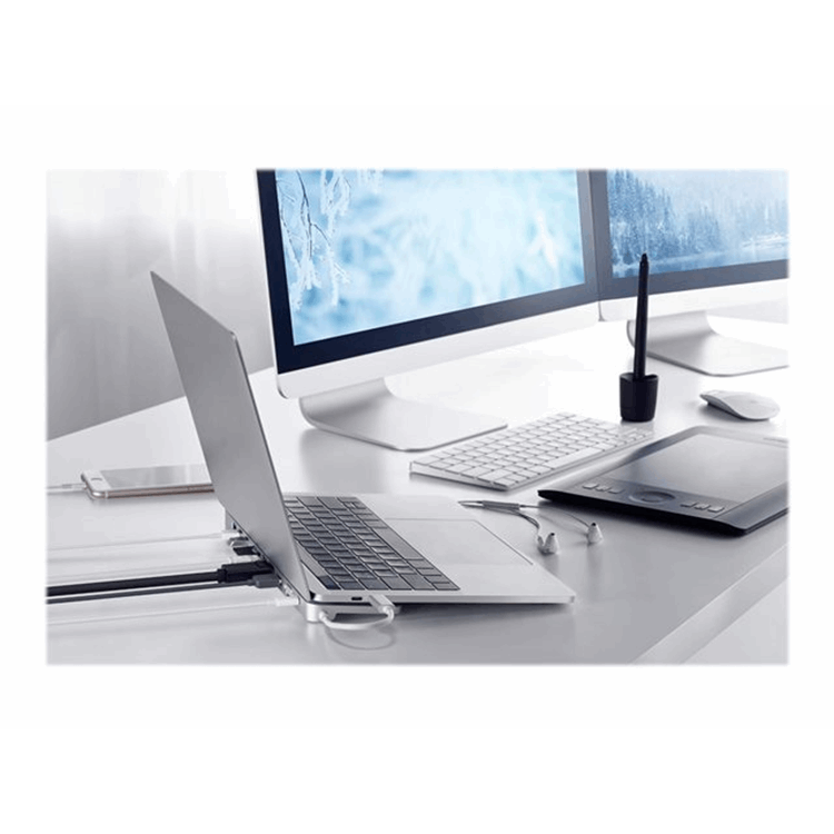 USB-C Multiport Dock with Power Pass-Thr USB-C Multiport Dock with Power Pass-Thr