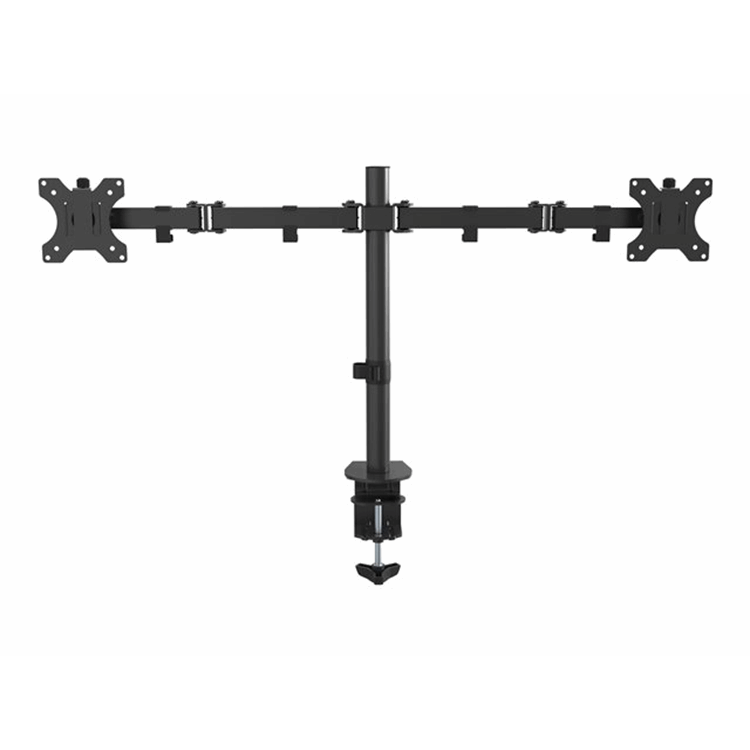 VISION Monitor Desk Post Dual Black