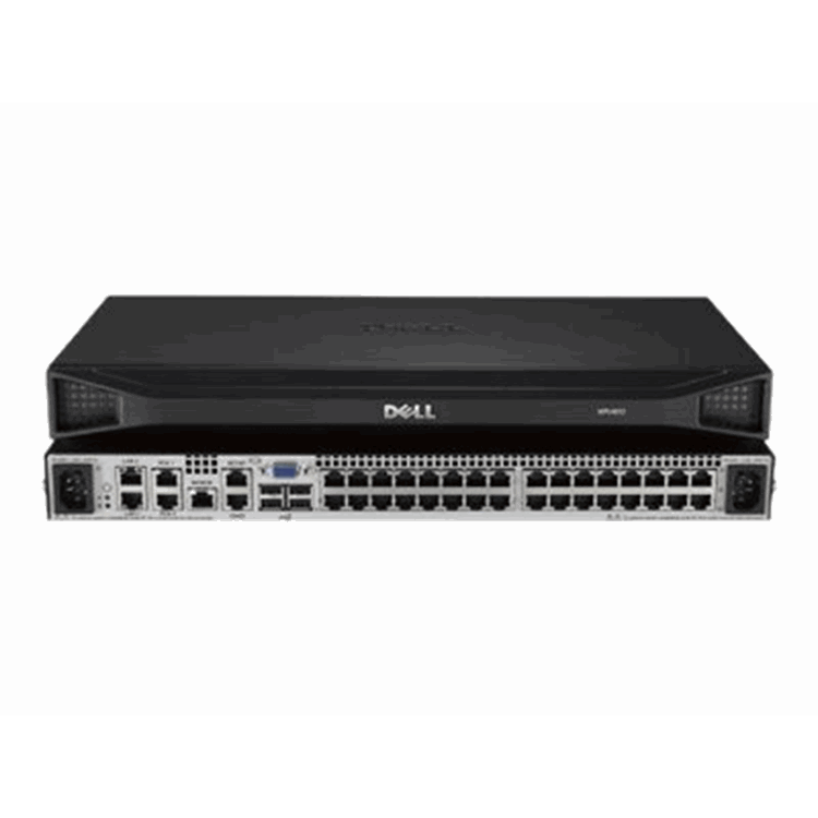 Dell DMPU4032-G01 32-port remote KVM switch with 4 remote users. one local user. dual power supply -