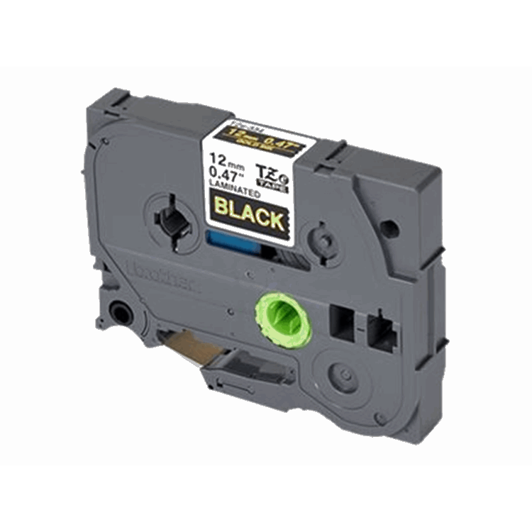 TZe334 12mm x 8m Standard laminated Gold