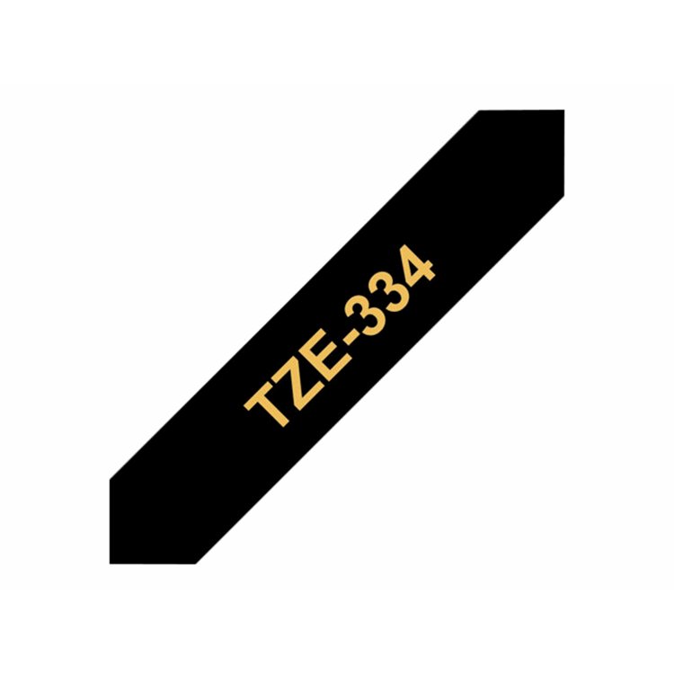 TZe334 12mm x 8m Standard laminated Gold TZe334 12mm x 8m Standard laminated Gold
