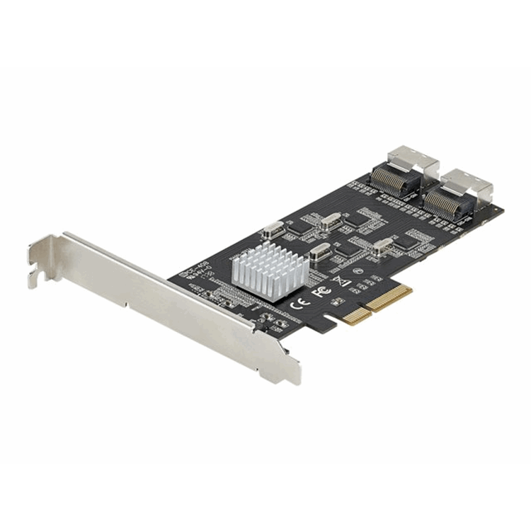 8 Port 6Gbps SATA PCIe Card Controller