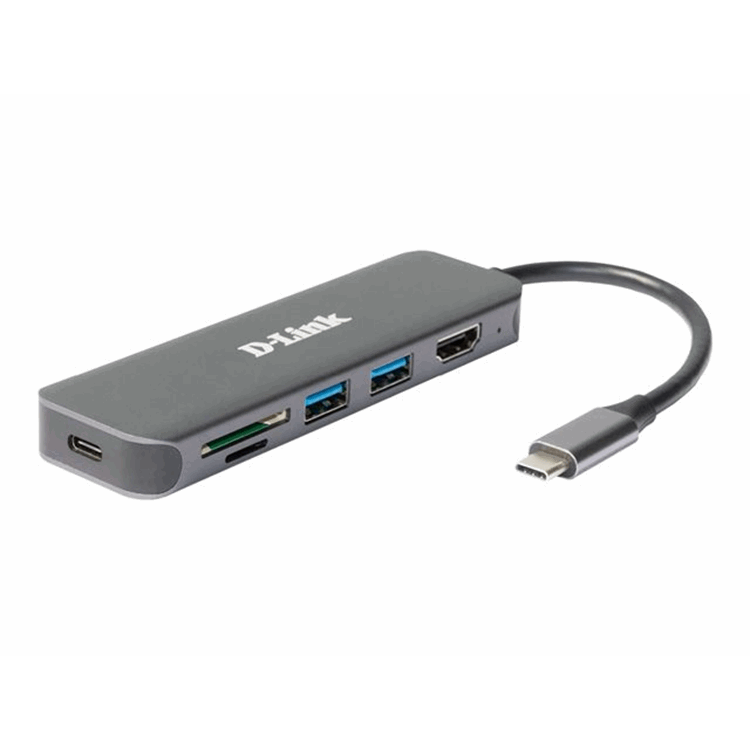 6-in-1 USB-C Hub with HDMI/Card Reader