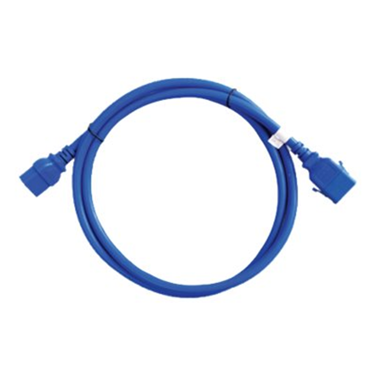 6 locking cables 0.5M blue IEC C-20/C-19
