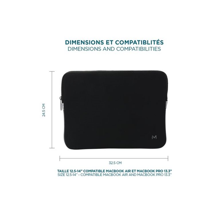 Skin Memory Foam Sleeve 12.5-14i - Black and Grey