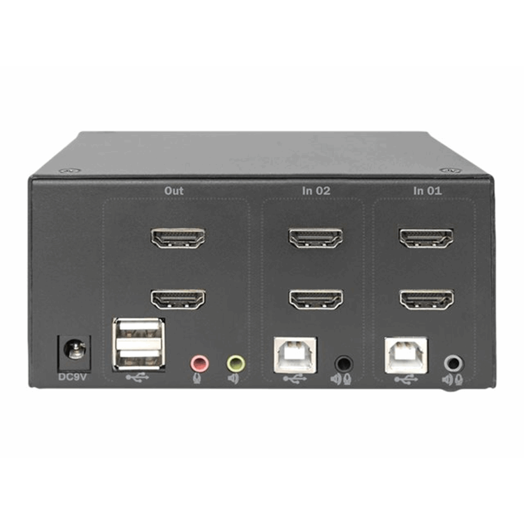 KVM Switch 2 Port Dual Display Desktop H