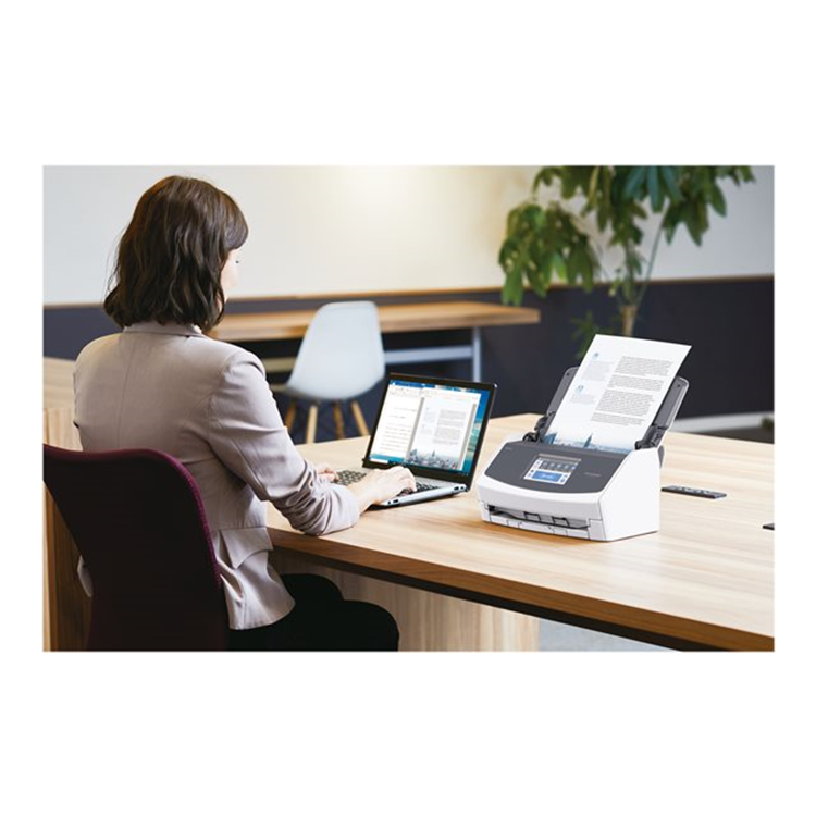 40ppm/80ipm A4 Duplex ADF Touchscreen Wi-Fi USB3.2 LED Desktop Scanner.