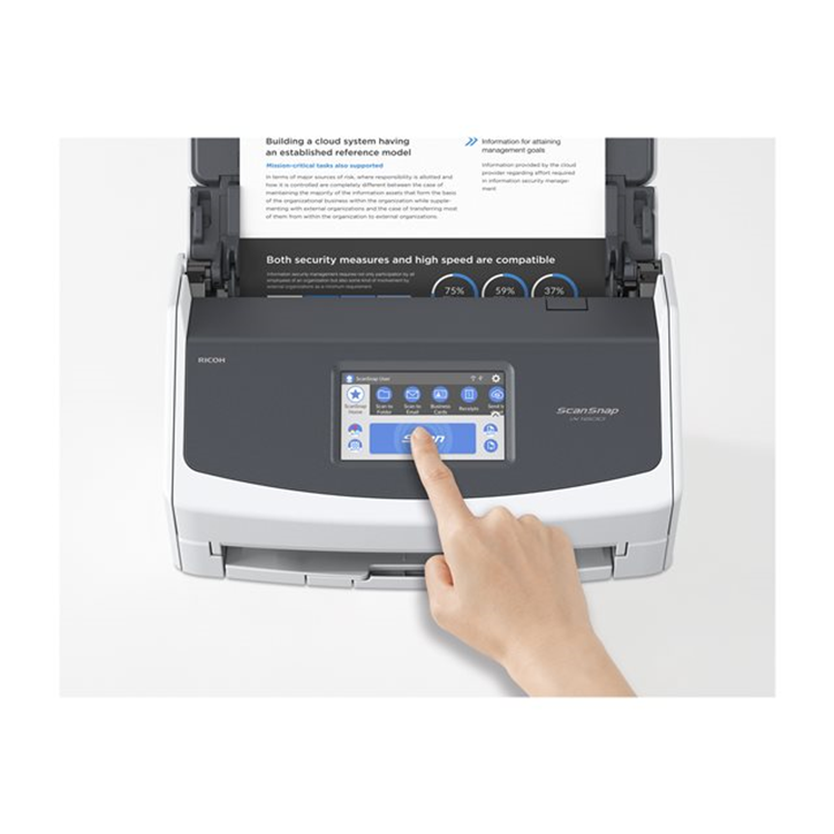 40ppm/80ipm A4 Duplex ADF Touchscreen Wi-Fi USB3.2 LED Desktop Scanner.