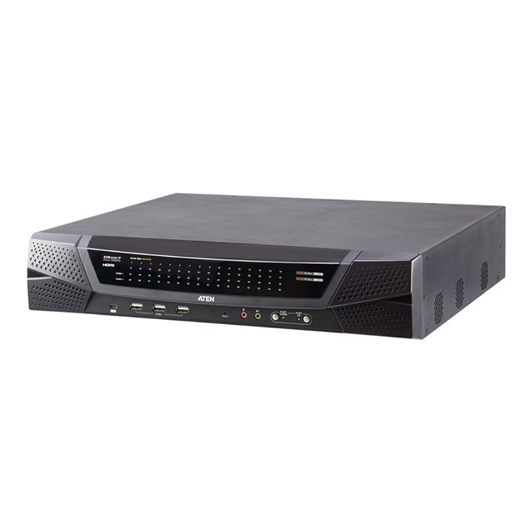 64-Port Cat 5 KVM over IP Switch (1 Local and 8 Remote Shared Access) with USB Peripheral Support Br