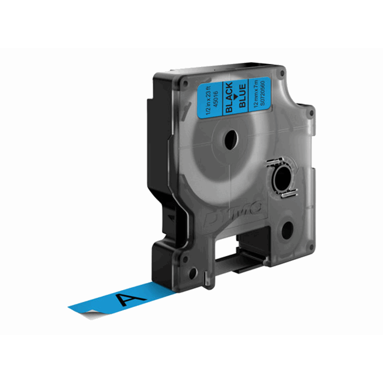 TAPE 12MMX7M ZWART/BLAUW