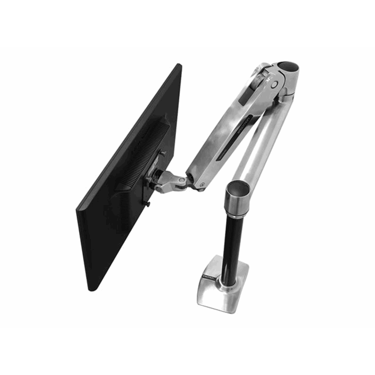 LX Sit Stand Desk Mount LCD Arm Polished