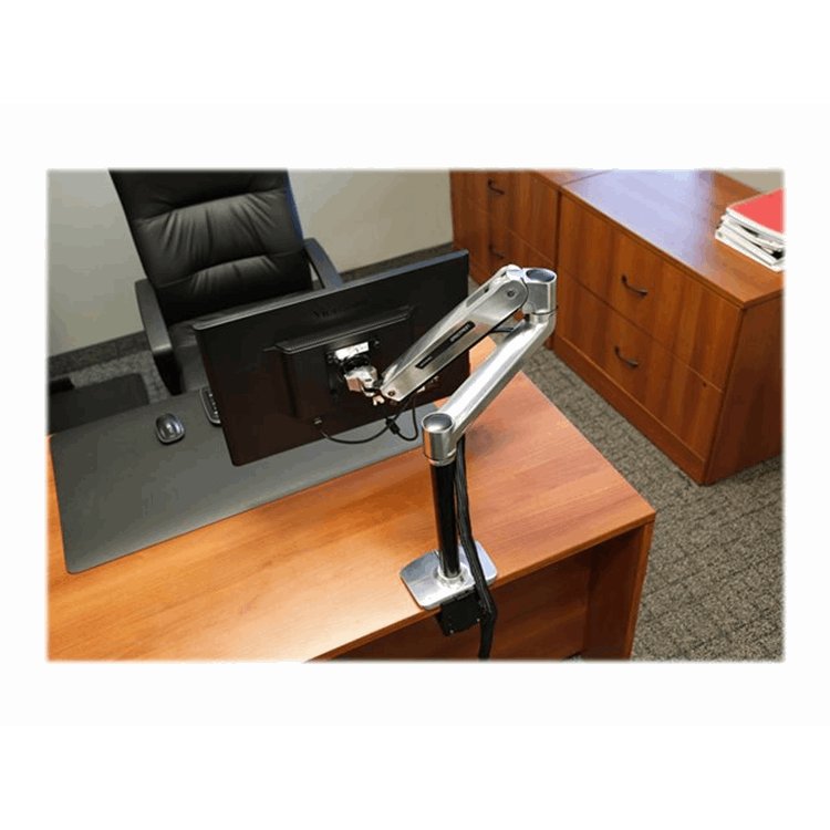 LX Sit Stand Desk Mount LCD Arm Polished LX Sit Stand Desk Mount LCD Arm Polished